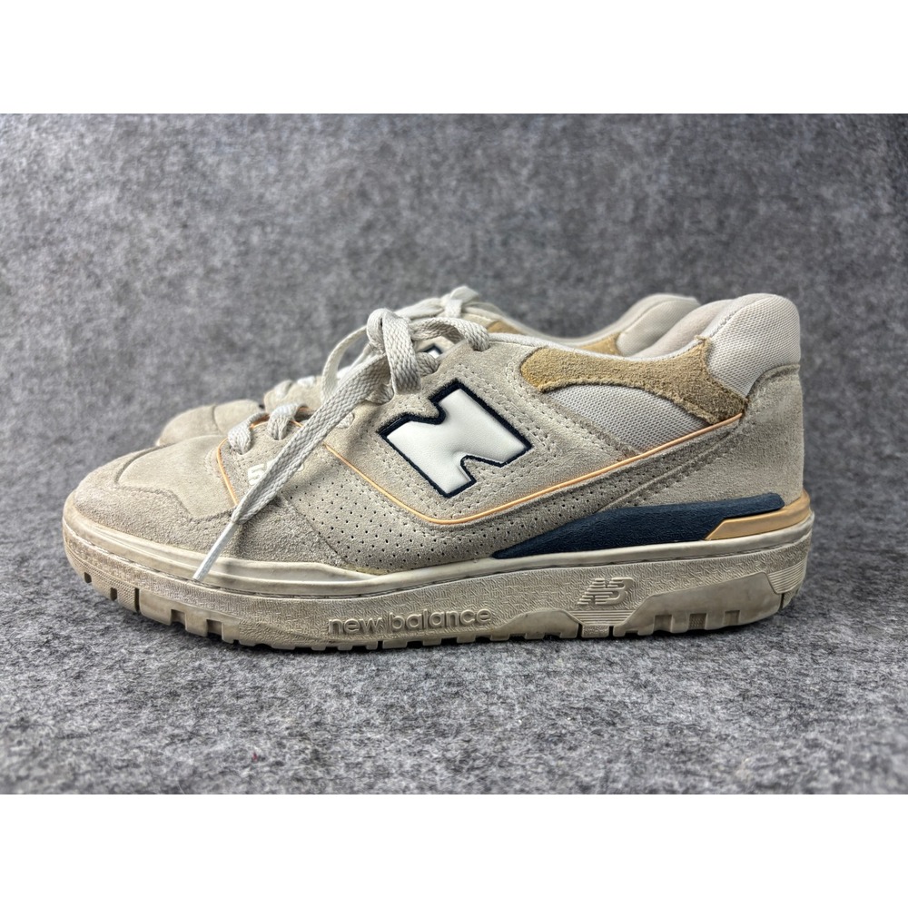 New Balance 550 Sneakers Womens 8.5 Sea Salt Macadamia Nut Suede BBW550AB